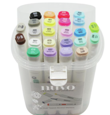 Nuvo Alcohol Markers 24/Pkg Bright & Dark Collection