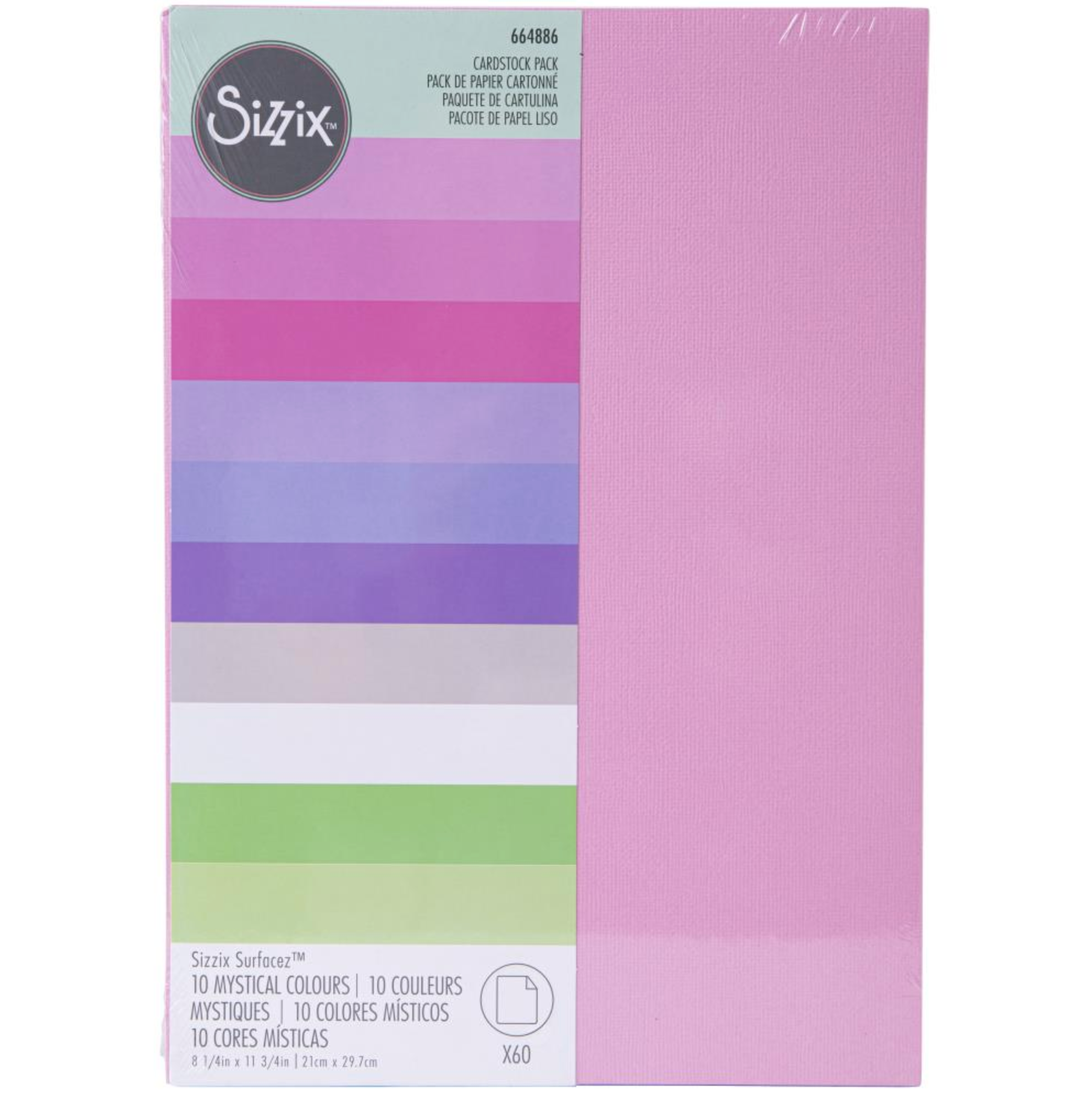 Sizzix Surfacez, Colored Cardstock 60PK - Botanical Colors