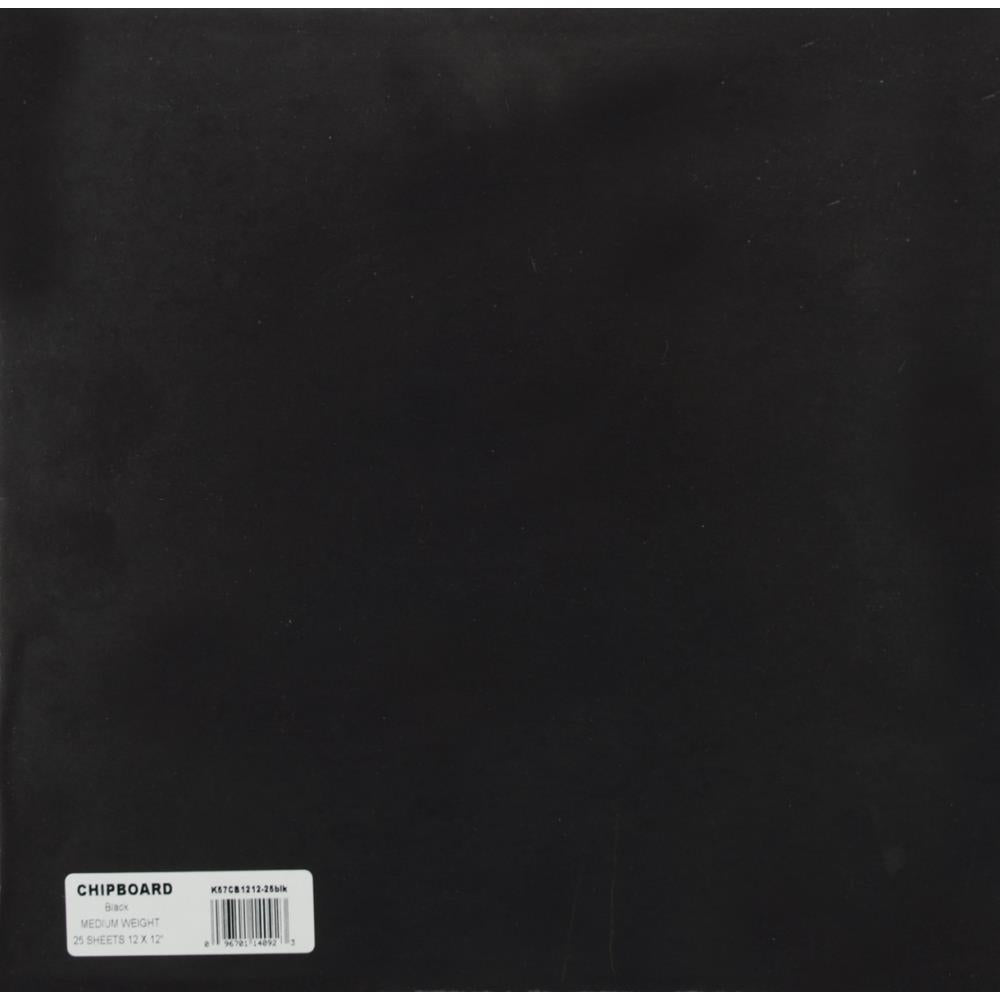 Graphic 45 12 x 12 Chipboard Sheet - Medium Weight - Black