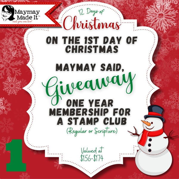 12 DAYS OF CHRISTMAS GIVEAWAY DAY 1