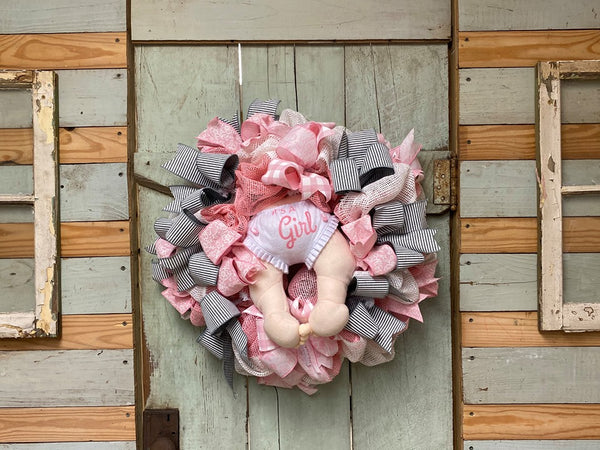 Oh Baby Continuous Mesh Wreath