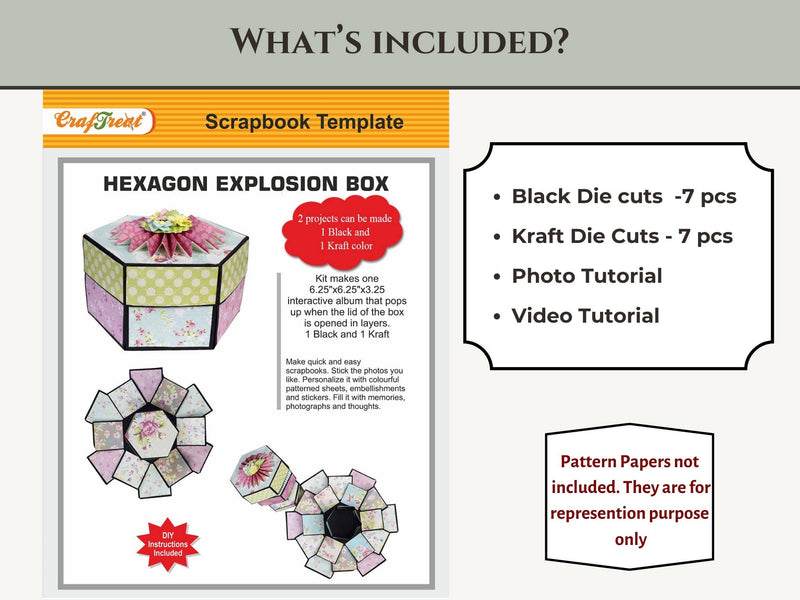 CrafTreat Hexagon Explosion Box 2pk.