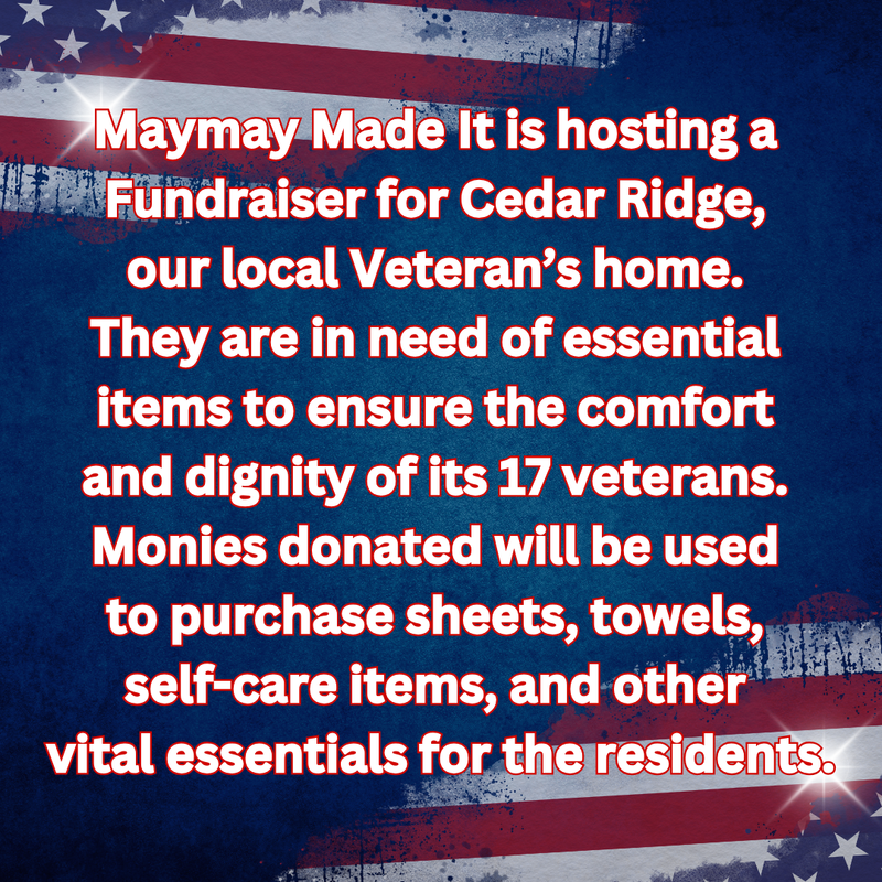 $100 Cedar Ridge Veterans Fundraiser Donation