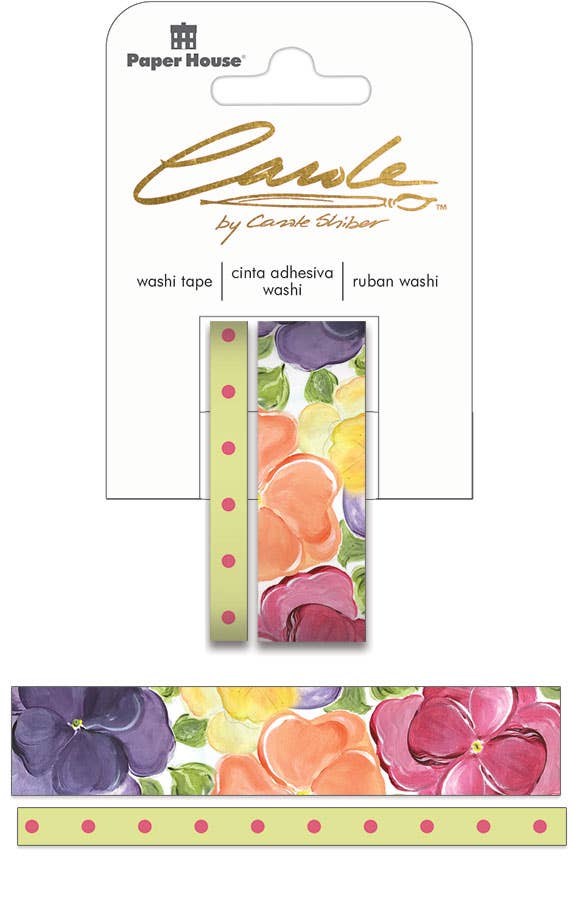 Paper House Productions Carole Shiber Pansies Washi Tape {G208}