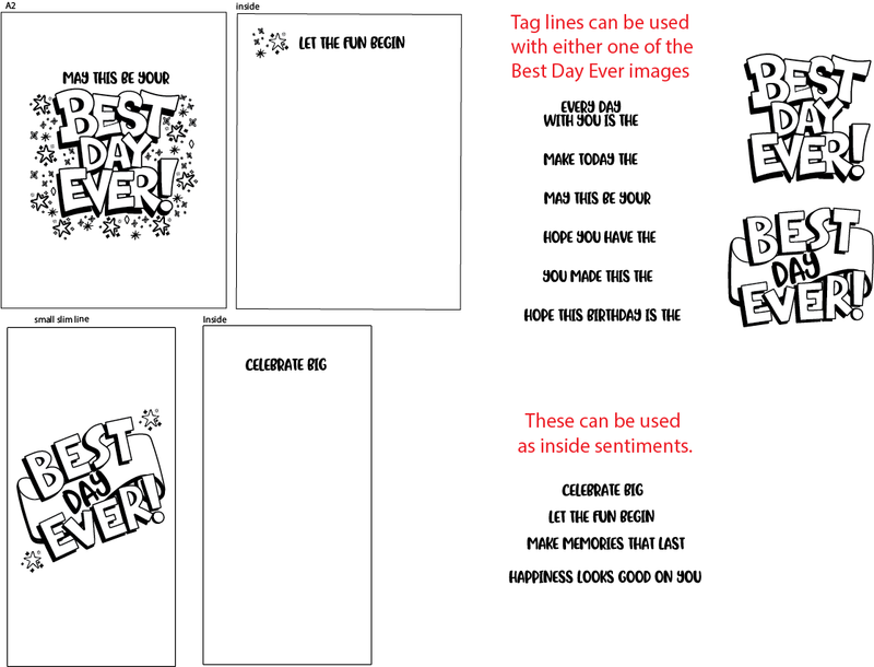 Maymay's Best Day Ever 4x6 Stamp Set {A110}