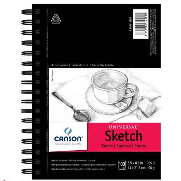 Sketchbook, 5.5 x 8.5, 100 Sheets - Pack of 3