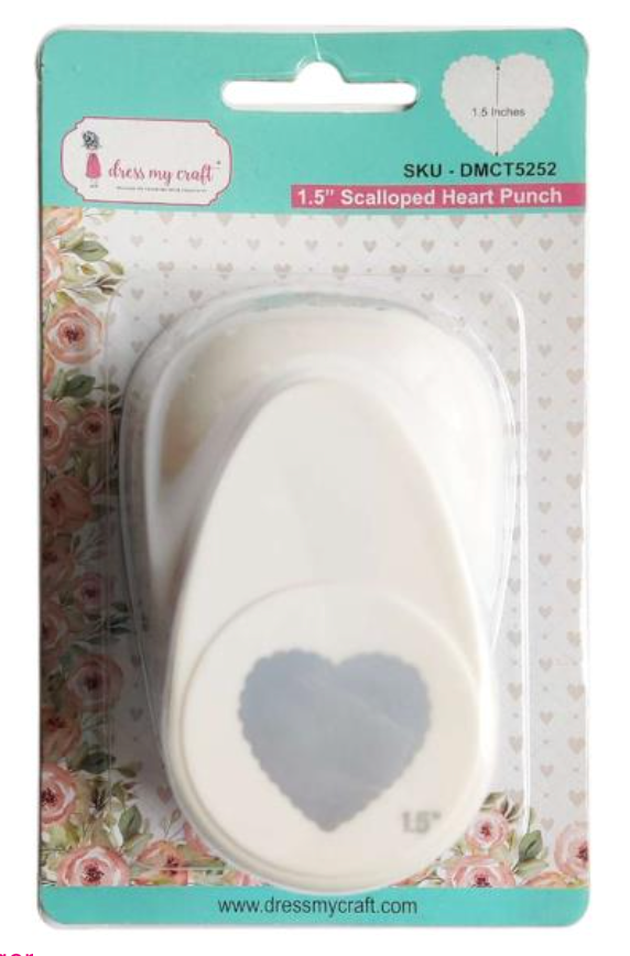 Dress My Craft 1.5" Scalloped Heart Punch {H18}