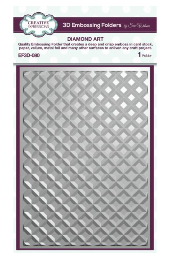 Creative Expressions 5x7 Diamond Art 3D Embossing Folder {W31}