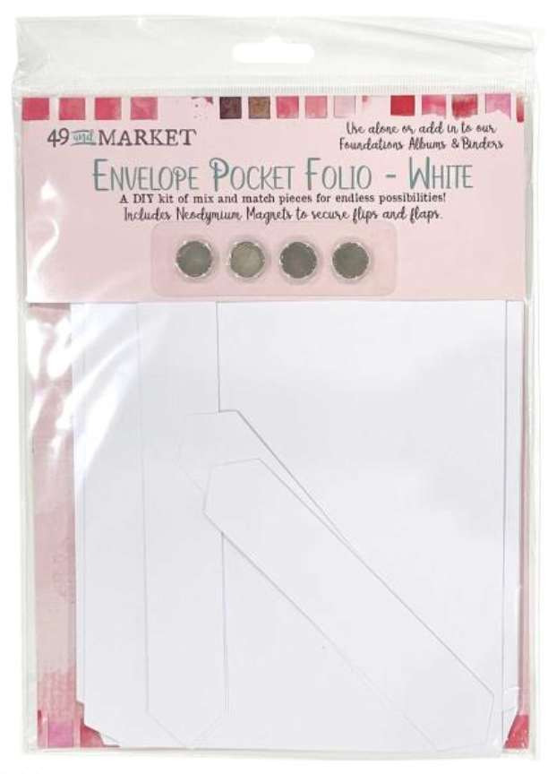 49 And Market Foundations 6x8 White Envelope Pocket Folio {F405}