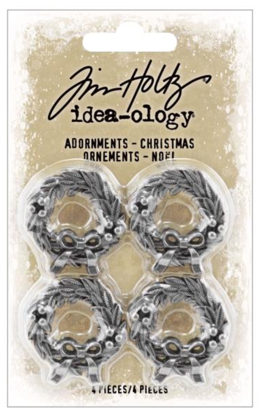 Tim Holtz Idea-Ology Metal Christmas Wreath Adornments {G125}