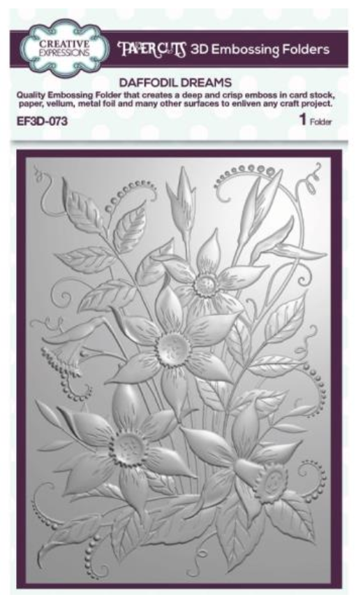 Creative Expressions 5x7 Daffodil Dreams 3D Embossing Folder {W77}