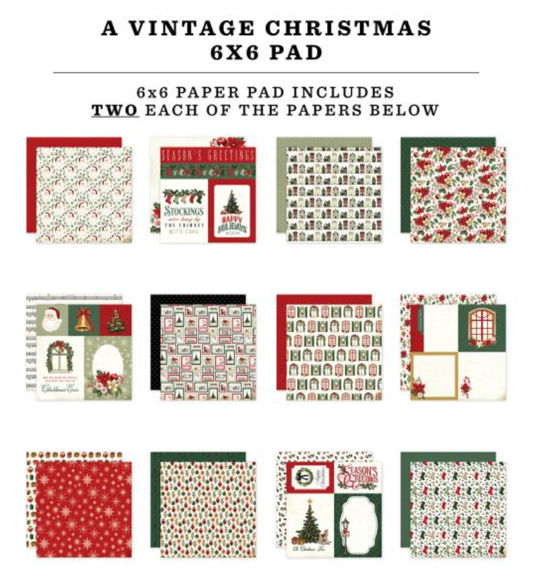 Carta Bella 6x6 A Vintage Christmas Paper Pad