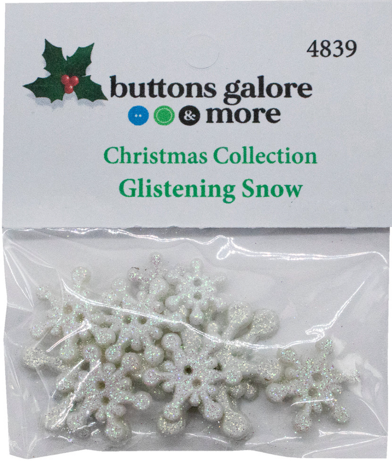 Buttons Galore Glistening Snow Buttons {G114}