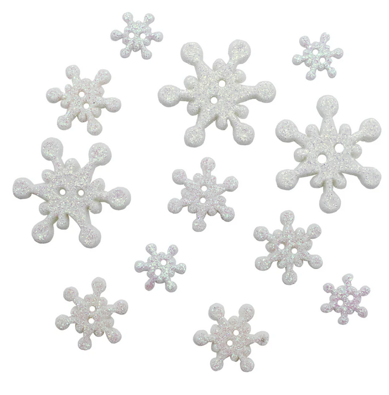 Buttons Galore Glistening Snow Buttons {G114}