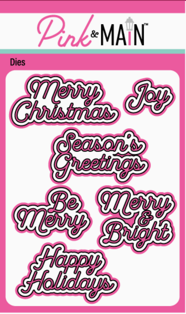 Pink & Main Winter Greetings Dies {F222}