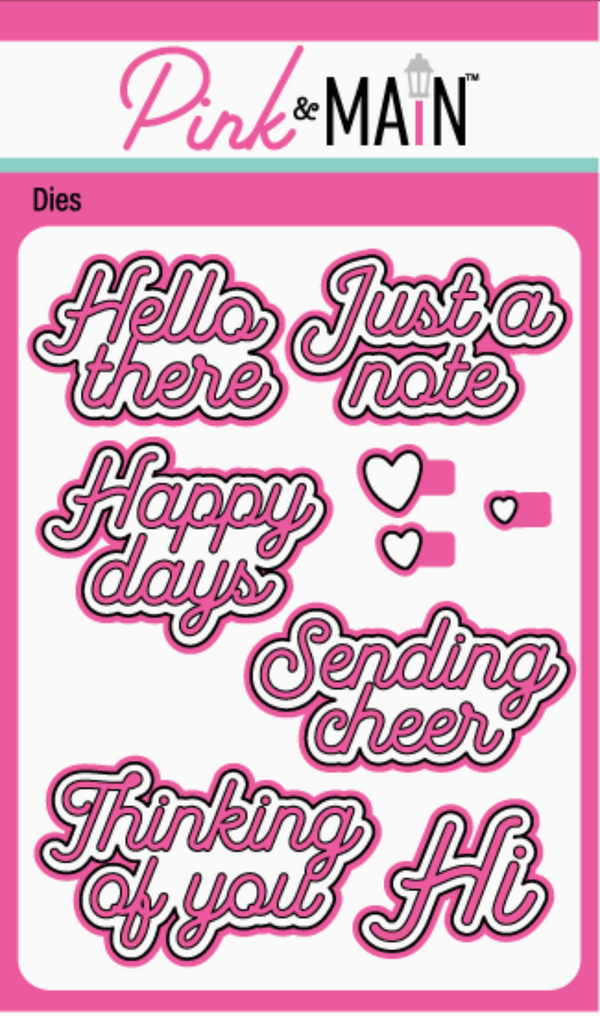 Pink & Main Simple Greetings Dies {F206}