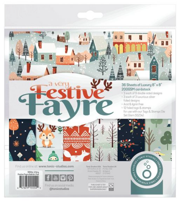 Tonic Studios 8x8 A Very Festive Fayre Paper Pack {B211}