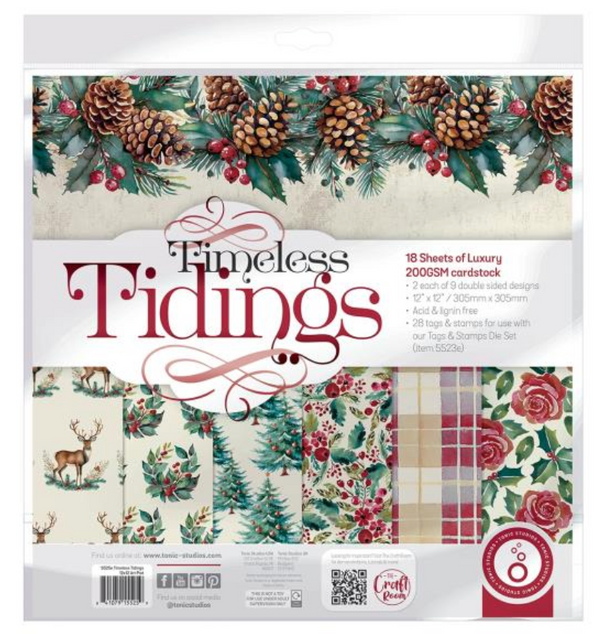 Tonic Studios 12x12 Timeless Tidings Paper Pack