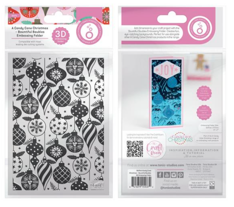 Tonic Studios 5x7 Bountiful Baubles 3D Embossing Folder {X106}