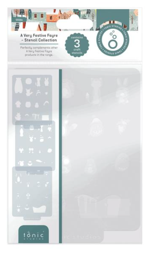 Tonic Studios 5x7 A Very Festive Fayre Layering Stencil Set {X143}