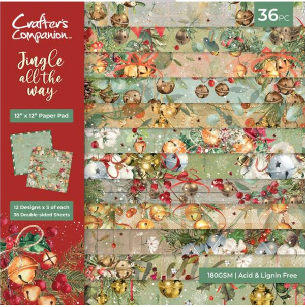 Crafter's Companion 12x12 Jingle all the Way Paper Pad {B421}