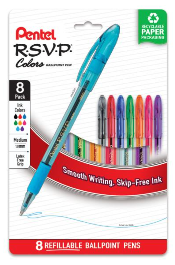 Pentel R.S.V.P. Ballpoint Pens - Assorted Colors {C311}