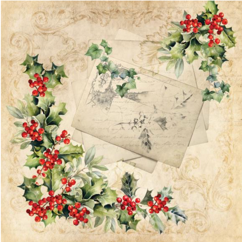 Crafter's Companion 6x6 Holly & Ivy Paper Pad {B607}