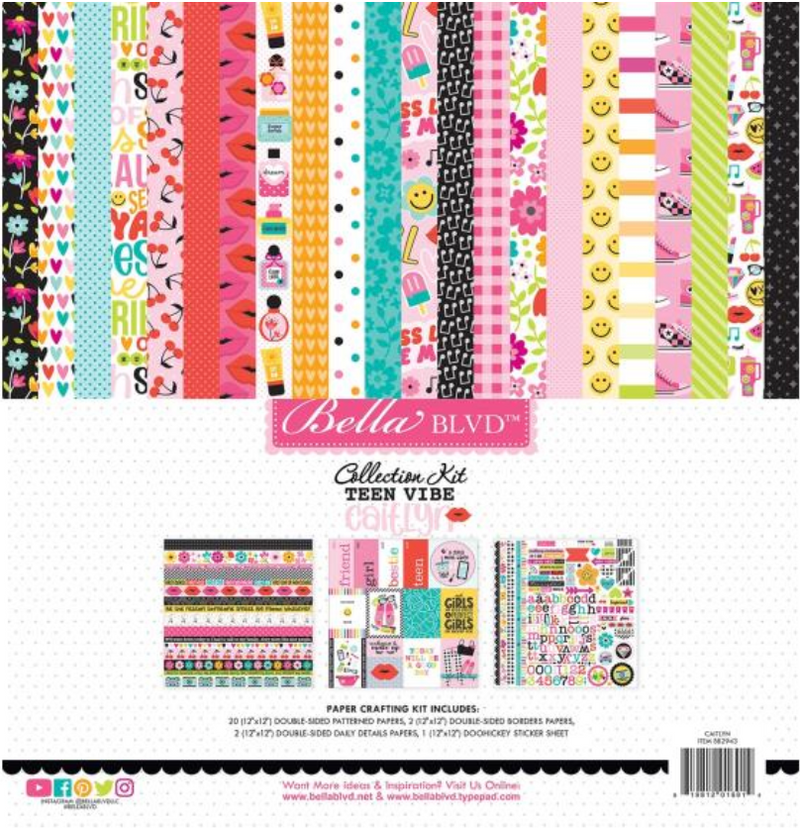 Bella BLVD 12x12 Teen Vibes Caitlyn Collection Kit