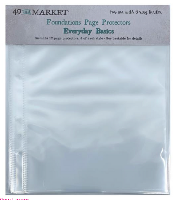 49 And Market Foundations 6x8 Everyday Basics Page Protectors {F413}