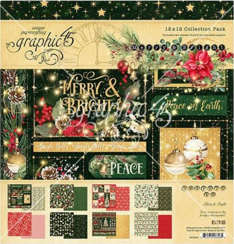 Graphic 45 12x12 Merry & Bright Collection Pack {B206}