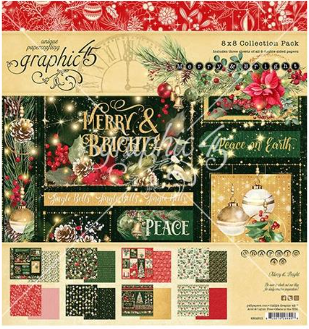 Graphic 45 8x8 Merry & Bright Collection Pack {B200}