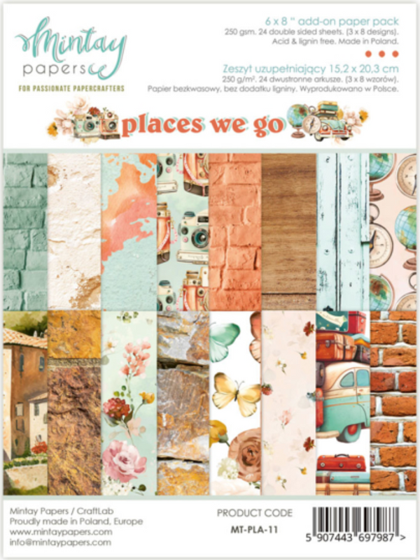 Mintay 6x8 Places We Go Paper Pad {B505}