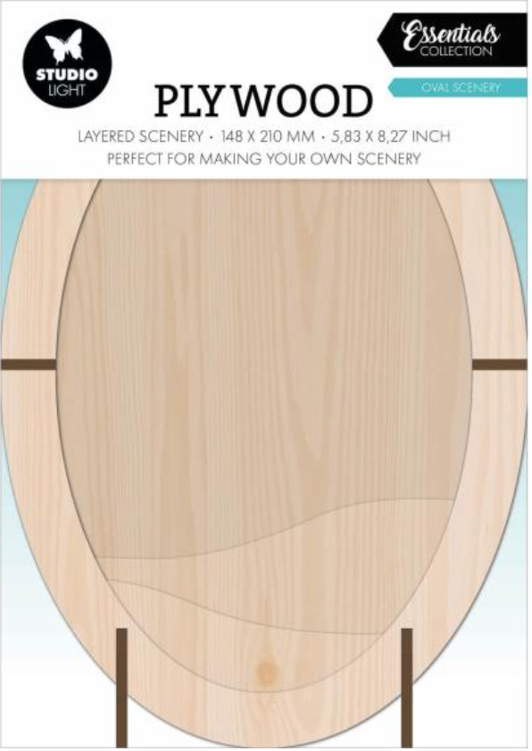 Studio Light Oval Layered Scenery Plywood {F309}