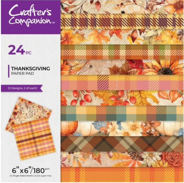 Crafter's Companion 6x6 Thanksgiving Paper Pad {B407}