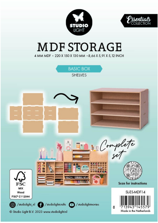 Studio Light Nr. 14 Basic Box Shelves MDF Storage Essentials {F328-F329}