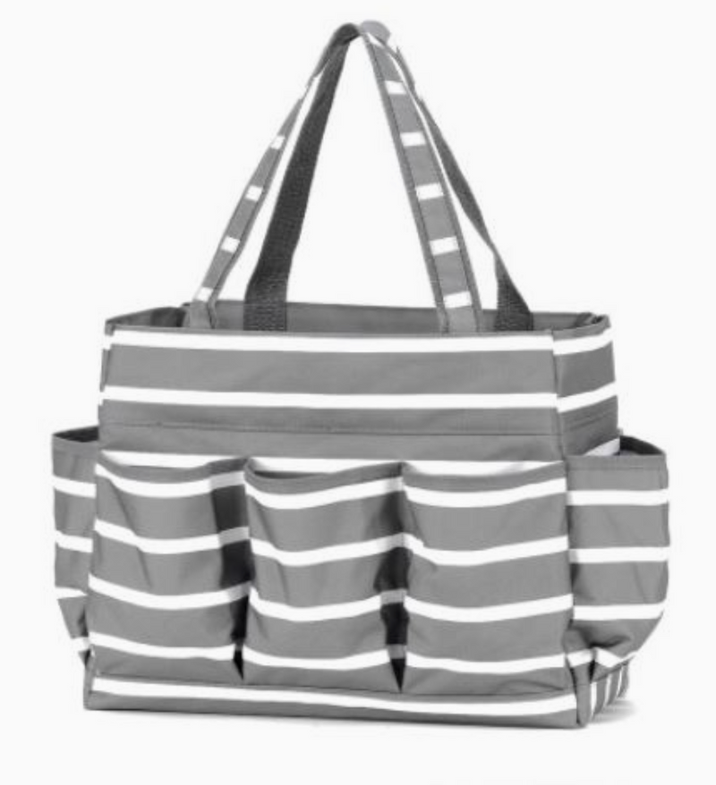 Viv & Lou Grey Stripe Carry All Bag