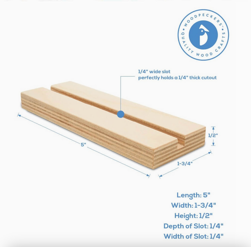 Woodpeckers Crafts 5" Unfinished Wooden Cutout Stand