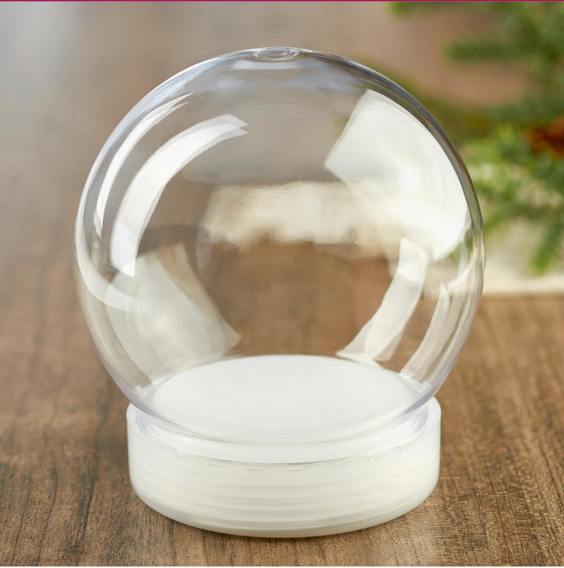 4" Clear Acrylic Snow Globe Jar {F123}