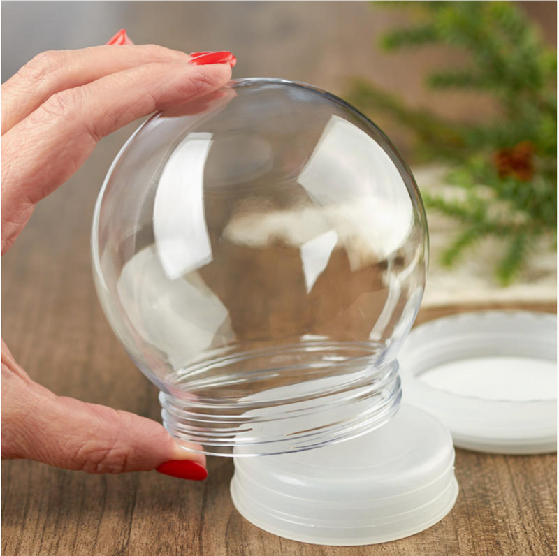 4" Clear Acrylic Snow Globe Jar {F123}