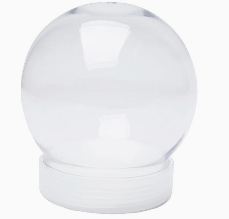 4" Clear Acrylic Snow Globe Jar {F123}