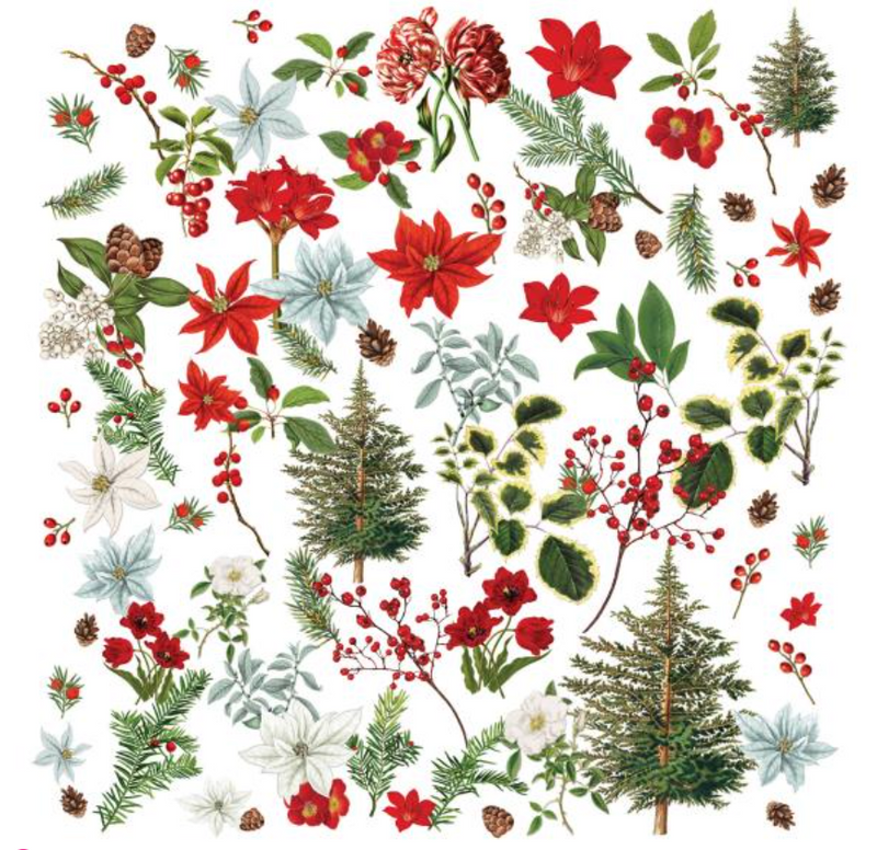 49 And Market Evergreen Season Wildflower Laser Cut Outs {B19}