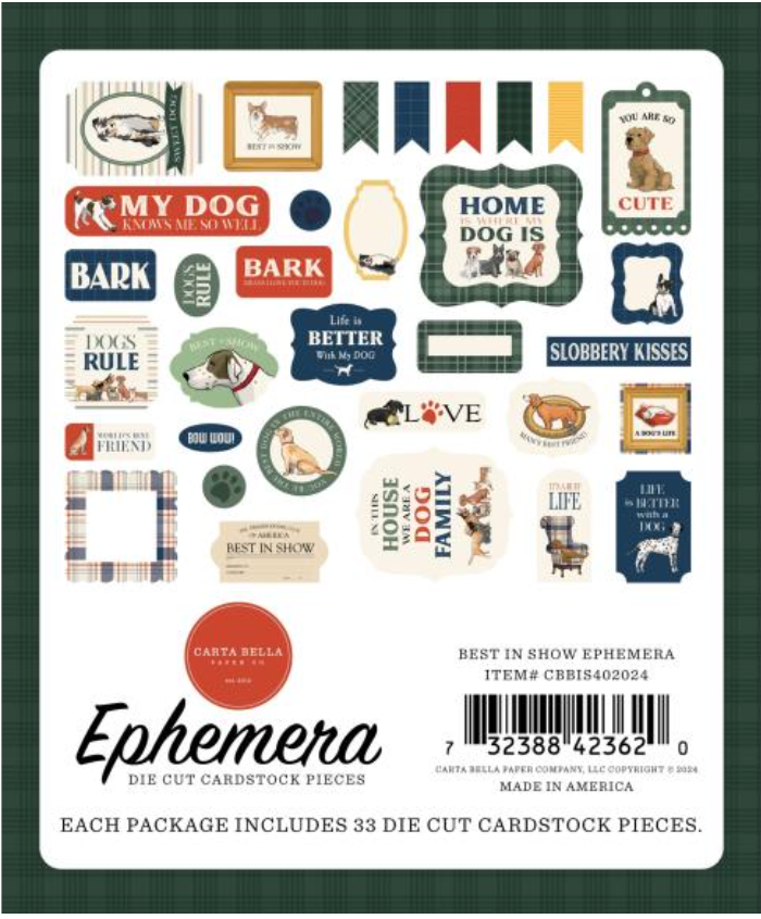 Carta Bella Best In Show Icons Ephemera {B404}