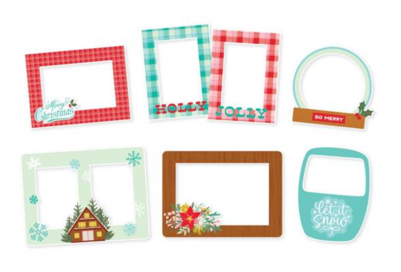 Simple Stories Snow Pine Lodge Chipboard Frames {B207}