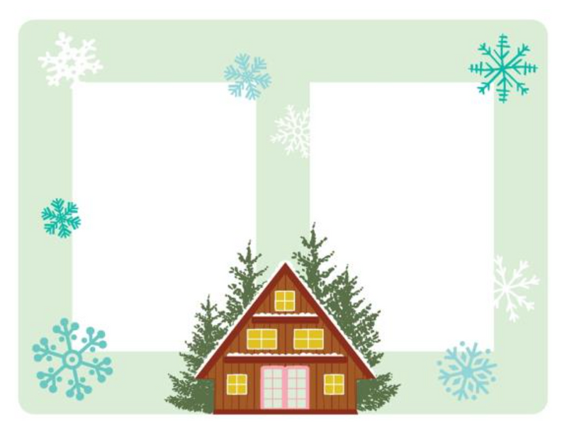 Simple Stories Snow Pine Lodge Chipboard Frames {B207}