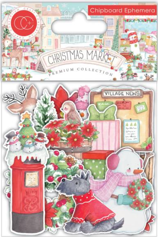 Craft Consortium Christmas Market Chipboard Ephemera {B216}