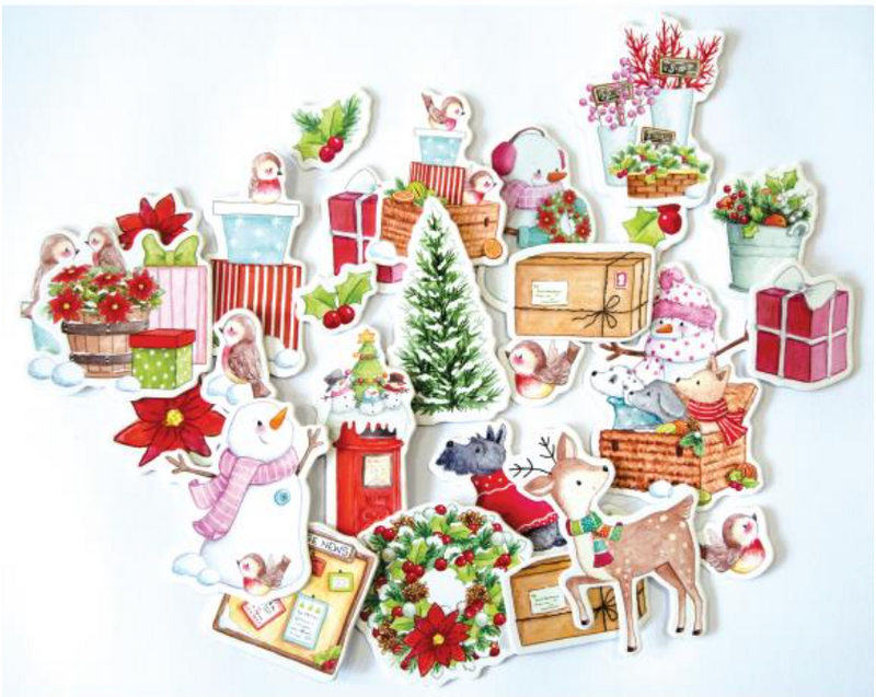 Craft Consortium Christmas Market Chipboard Ephemera {B216}