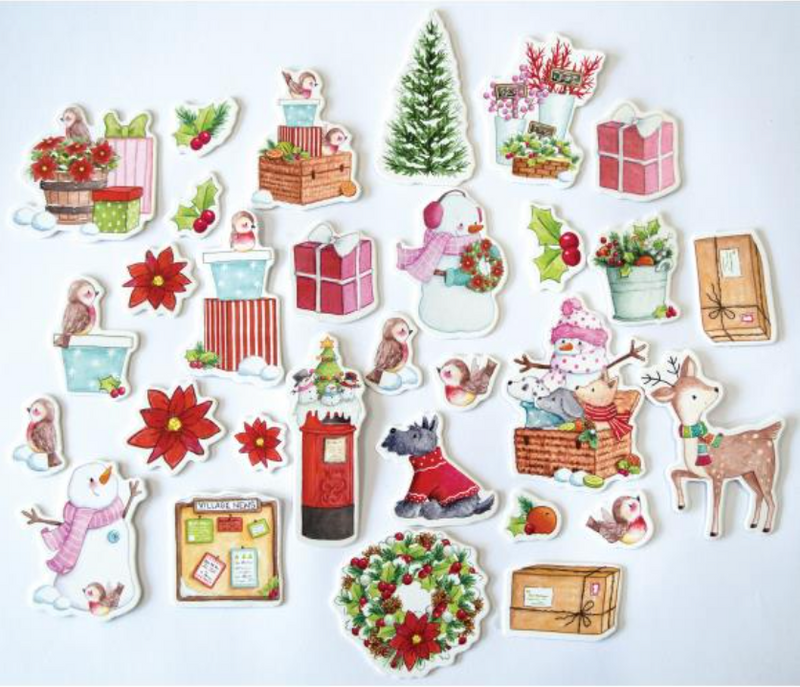 Craft Consortium Christmas Market Chipboard Ephemera {B216}