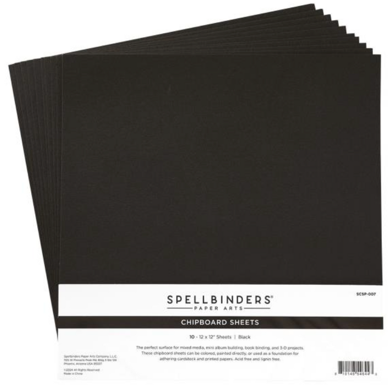 Spellbinders 12x12 Black Chipboard Sheets {B08}