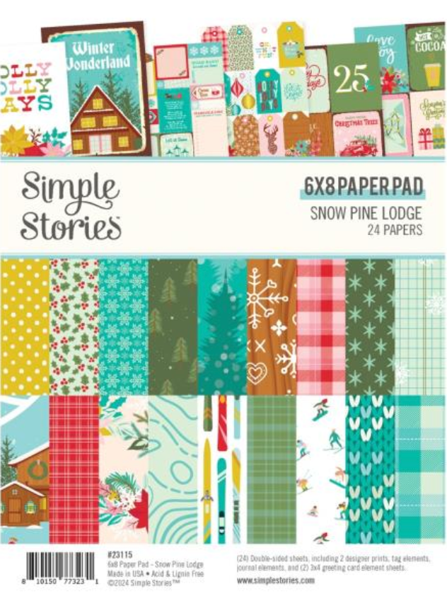 Simple Stories 6x8 Snow Pine Lodge Paper Pad {B306}