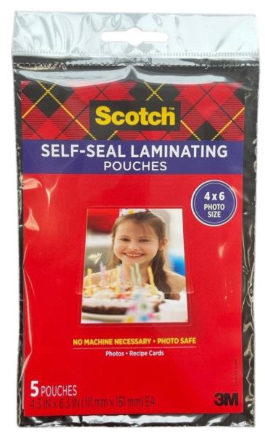 Scotch 4x6 Self-Sealing Laminating Pouches {W02}